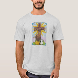 T-shirt Lion et agneau à la croix