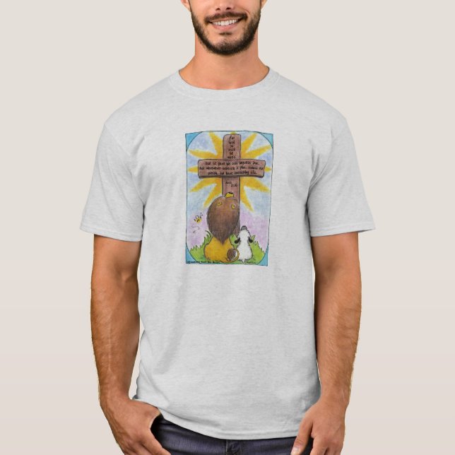 T-shirt Lion et agneau à la croix (Devant)