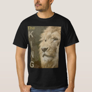 T-shirt Lion Face Mens Moderne Élégant Modèle noir