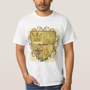 T-shirt Lion Fleur De Lis Shield