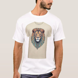 T-shirt "Lion géométrique rétro : 80s & 90s Throwback Tee"