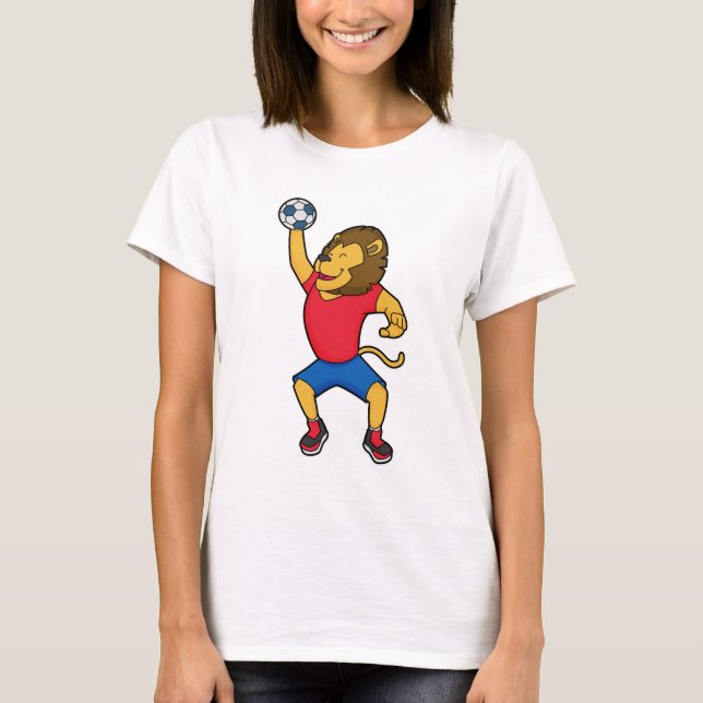 T-shirt Lion Handball player Handball (Devant)