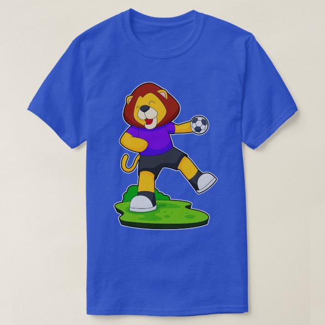 T-shirt Lion Handball player Handball (Design devant)