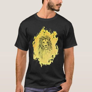 T-shirt Lion Head Afrique Gros Chat Mane Coloré Lions