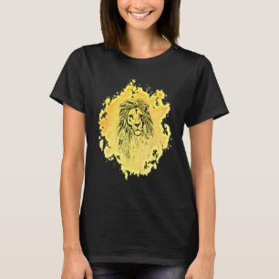 T-shirt Lion Head Afrique Gros Chat Mane Coloré Lions