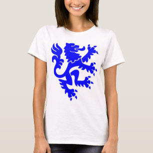 T-shirt Lion héraldique 01 - Bleu