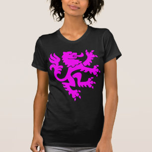 T-shirt Lion héraldique 01 - magenta