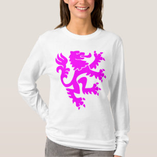 T-shirt Lion héraldique 01 - Magenta