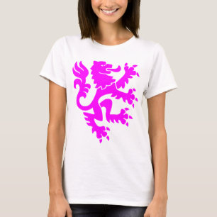 T-shirt Lion héraldique 01 - Magenta