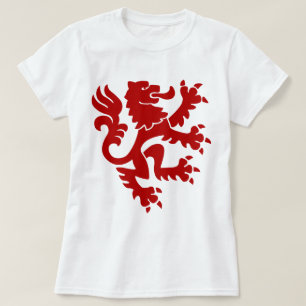 T-shirt Lion héraldique 01 - Rouge rubis
