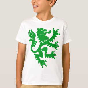 T-shirt Lion héraldique 01 - Vert herbe