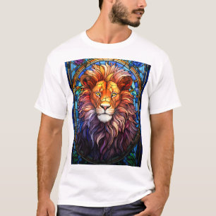 T-shirt Lion Majestueux En Verre Tissan