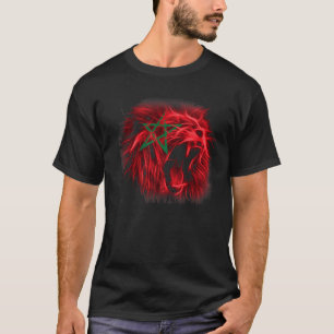 T-shirt Lion Maroc Drapeau couleur Fière Marocaine Hommes