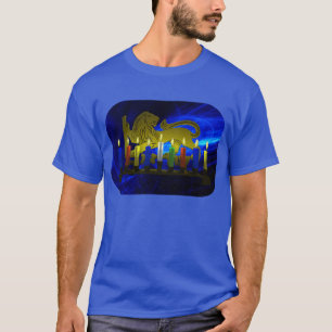 T-shirt Lion Menorah en laiton de Chanukkah