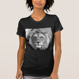 T-shirt Lion noir blanc