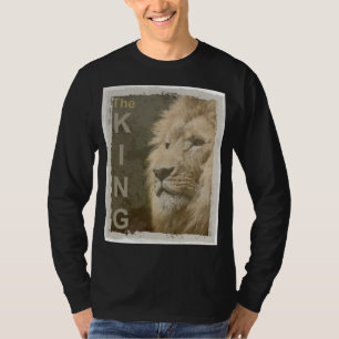 T-shirt Lion noir couleur élégante Modèle moderne basique