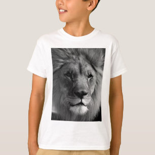 T-shirt Lion noir et blanc