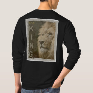 T-shirt Lion noir tendance Elégant Modèle moderne