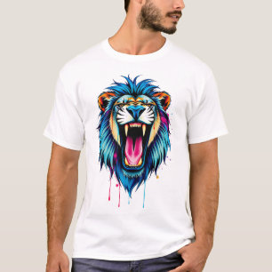 T-shirt Lion peint