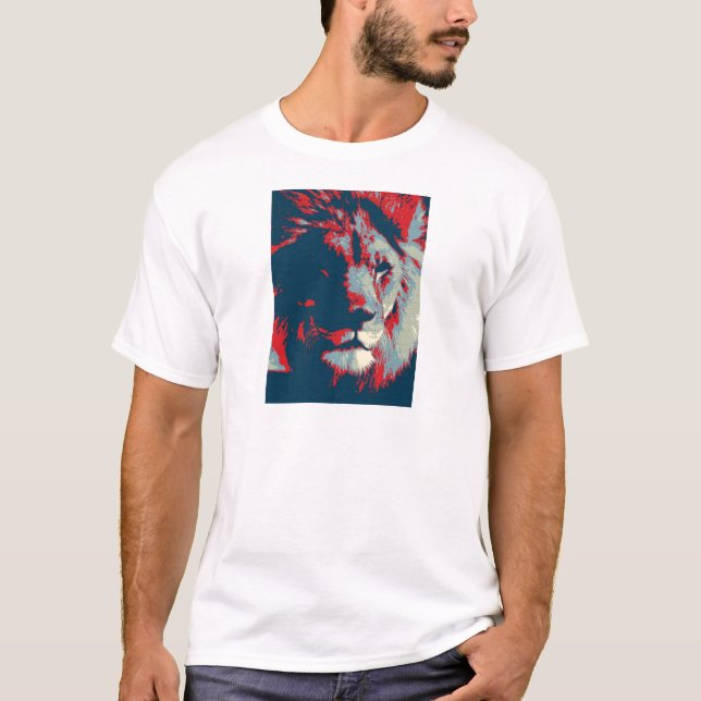 T-shirt Lion Pop Art (Devant)