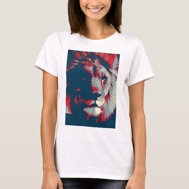 T-shirt Lion Pop Art (Devant)