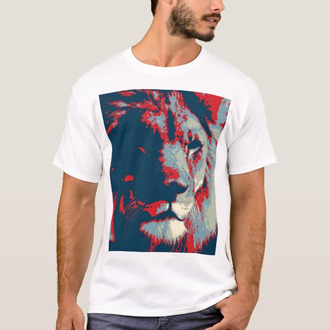 T-shirt Lion Pop Art (Devant)