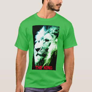 T-shirt Lion Pop Art Élégant Moderne Vert Trèfle Hommes