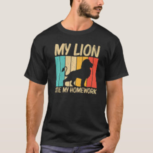 T-shirt Lion Pour Enfants Garçons Lion Jungle Safari Anima