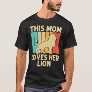 T-shirt Lion Pour Maman Mama African Safari Zoo Animal Ret