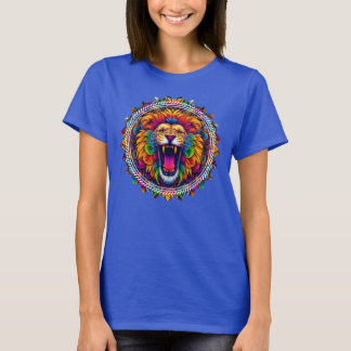T-shirt Lion psychédélique