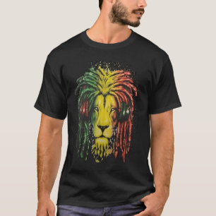T-shirt Lion Rasta Dreadlock avec casque