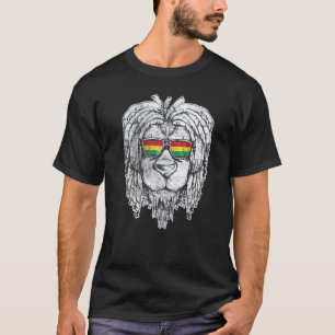 T-shirt Lion Rasta Reggae Musique Vintage Rastafari