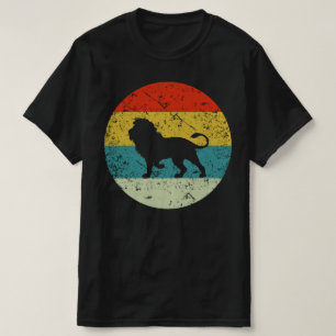 T-shirt lion rétro silhouette vintage les années 70