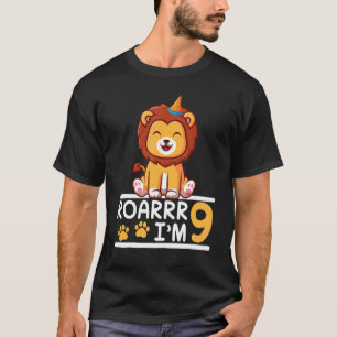 T-shirt Lion Roarrr J'ai 9 ans Happy My Birthday You