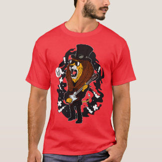 T-shirt lion rock et roll