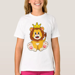 T-shirt Lion roi avec couronne