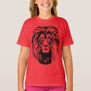 T-shirt Lion rouge Dessin Lion coloré