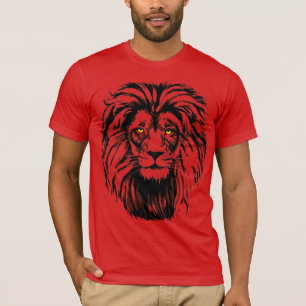 T-shirt Lion rouge   Dessin Lion coloré