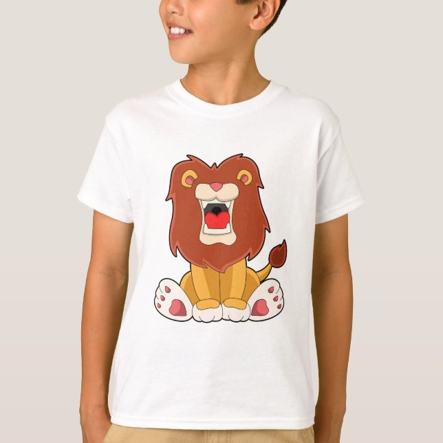 T-shirt lion rugissant (Devant)