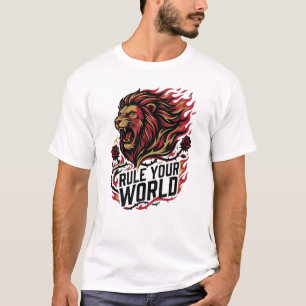 T-shirt Lion RuleYour World – Dominez l'inconnu