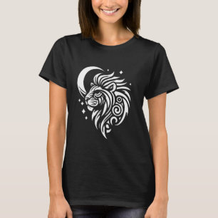 T-shirt Lion Tribal Grand Félin Faune - Animal Phases Luna