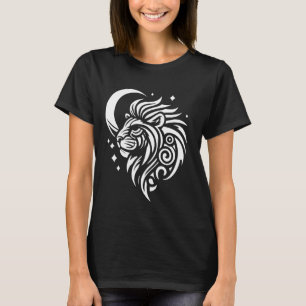 T-shirt Lion Tribal Grand Félin Faune - Animal Phases Luna