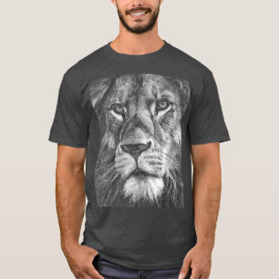 T-shirt Lion Visage Animaux Modèles Mens Élégant Moderne