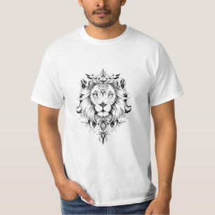 T-shirt Lion Wild Animal Nature Illustration Art tatouage
