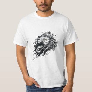 T-shirt Lion Wild Animal Nature Illustration Art tatouage