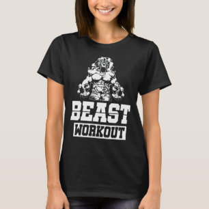 T-shirt Lion Workout Beast Muscles Mixed martial art Fitne