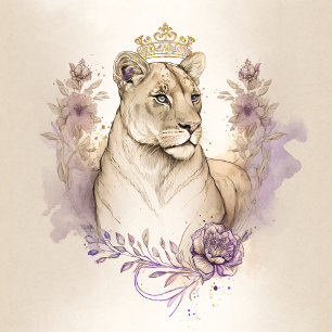 T-shirt Lionne aquarelle 2