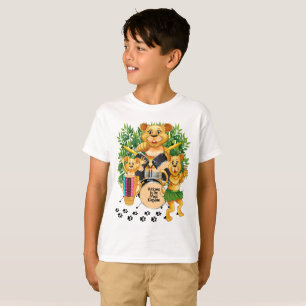 T-shirt Lions africains de safari jouant des instruments