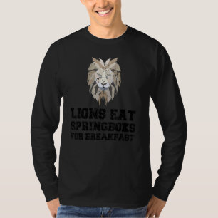 T-shirt Lions Mangent Springbos Pour Petit Déjeuner Britis
