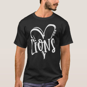 T-shirt Lions School Sports Van Team Spirit Heart